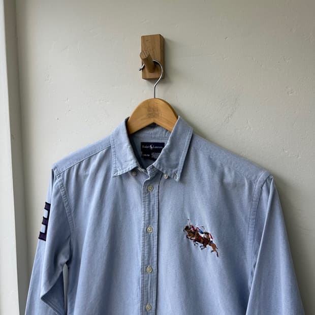 16198 - 폴로 랄프로렌 스카이블루 빅로고 셔츠