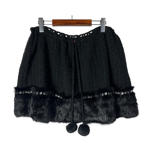 [MANOUSH] 마누슈 라빗퍼 폼폼 니트 스커트