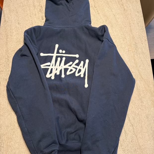 스투시 네이비 후디 L