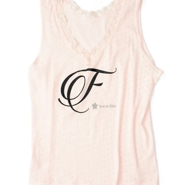 샵페어리 f letter lace sleeveless 새상품 레이스 나시
