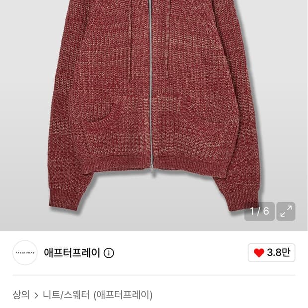 AFTER PRAY 인타르시아 후드집업