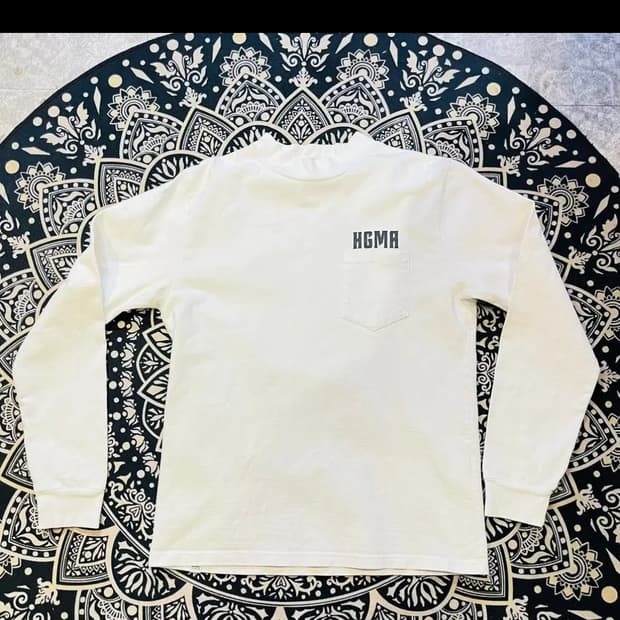 히스테릭 글래머 화이트 포켓 긴팔 티셔츠