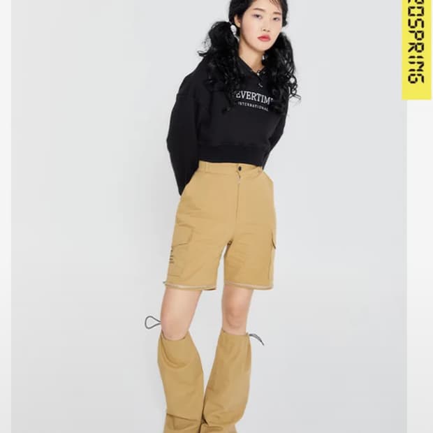 피버타임 지퍼 카고 3way 트랜스폼 팬츠 베이지 