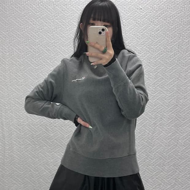 챔피온 리버스위브 웜업 빈티지 캐주얼 기모 맨투맨 M C09114