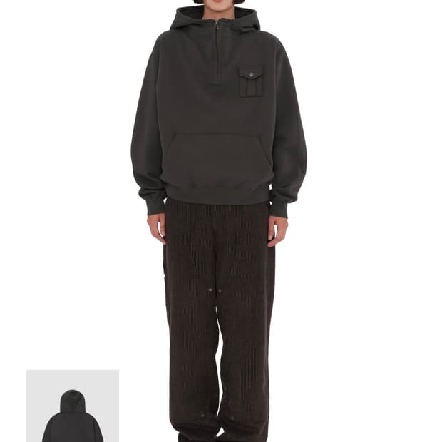 Pocket Hoodie Charcoal