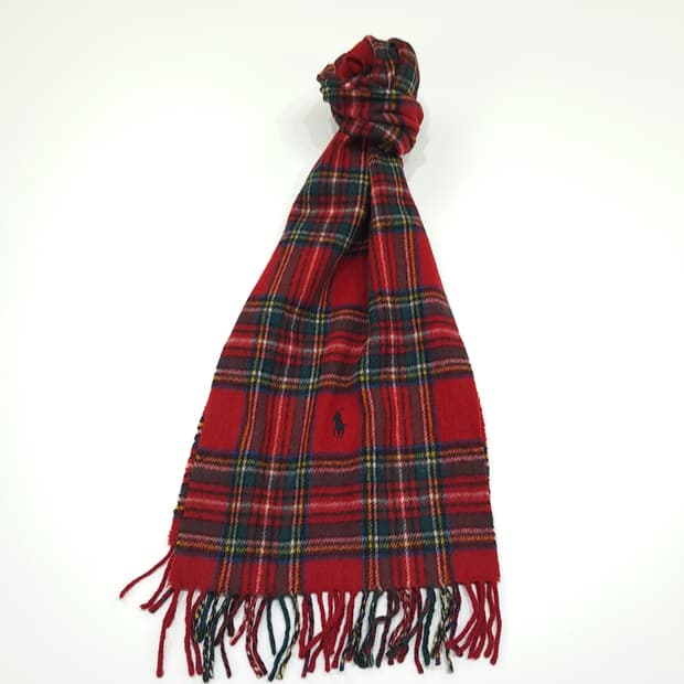 MX377 [Made in Italy] 폴로 램스울 로얄 레드 타탄 체