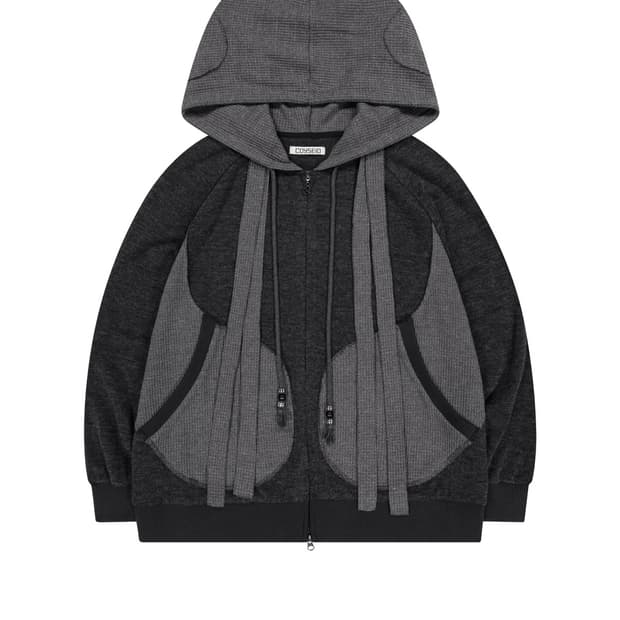 코이세이오 이어머프 후드집업 차콜