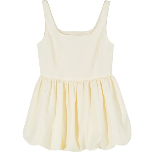 경 미니 퍼프 드레스