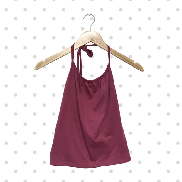 vintage halter neck sleeveless top pink