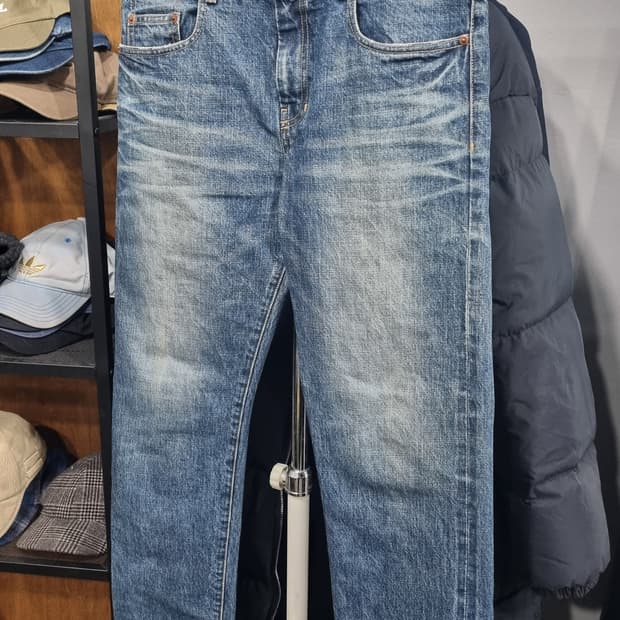시스템(system) 셀비지 워싱청바지 32size 상태7/10