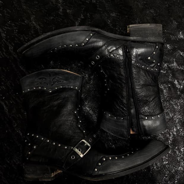 "Red Cover" 00's V-Kei Mood Buckle Boots