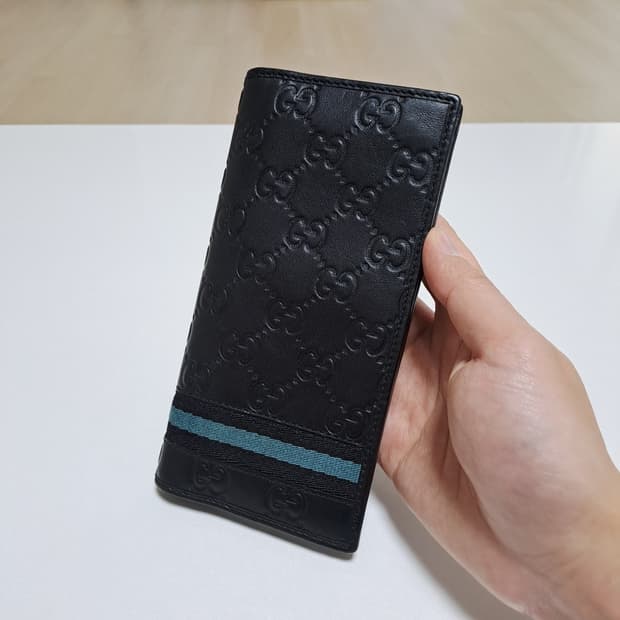 [100%/정품] 구찌 시마 레더 삼선 장지갑, 구찌지갑,구찌장지갑