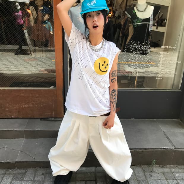 < Kapital Smile Printing T-shirt > 