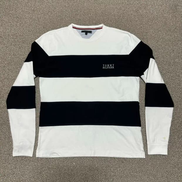 XXL 타미힐피거 스트라이프 크루넥 맨투맨