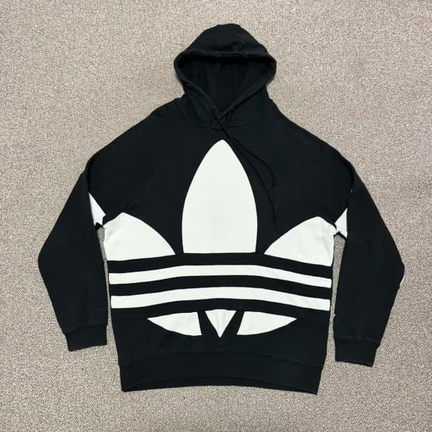 L 아디다스 빅트레포일 후드티