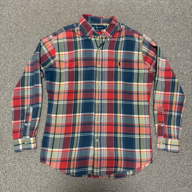 M 폴로랄프로렌 타탄 체크 셔츠