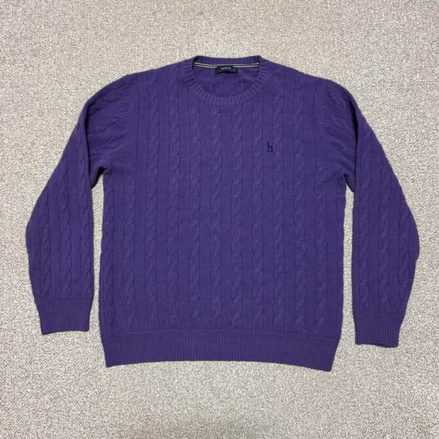 105 헤지스 꽈배기 울 니트