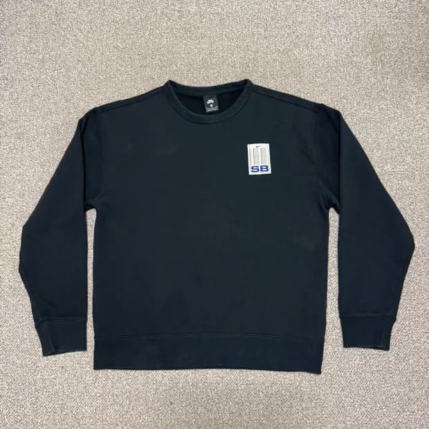 M 나이키 SB 블랙 맨투맨 티셔츠