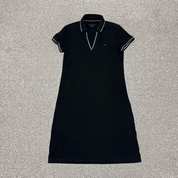 Xs 타미힐피거 블랙 카라 원피스