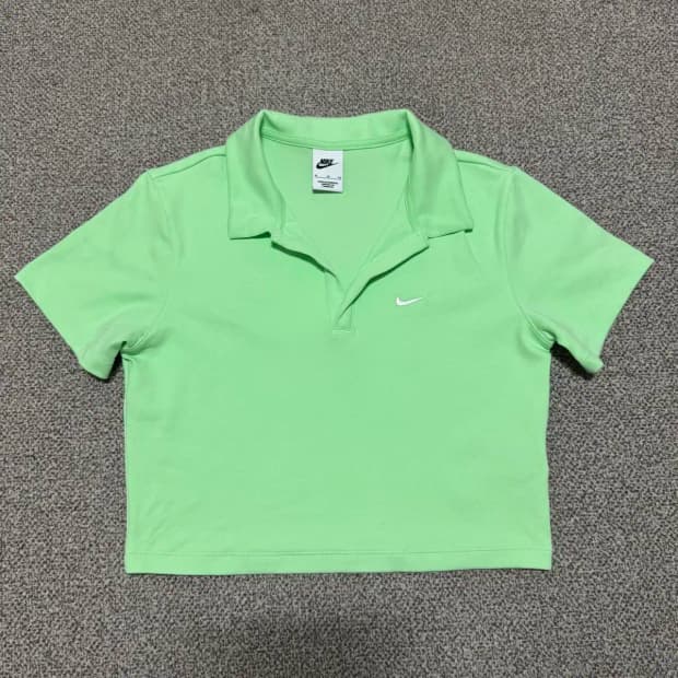 XL 나이키 반팔 카라티 크롭 여성