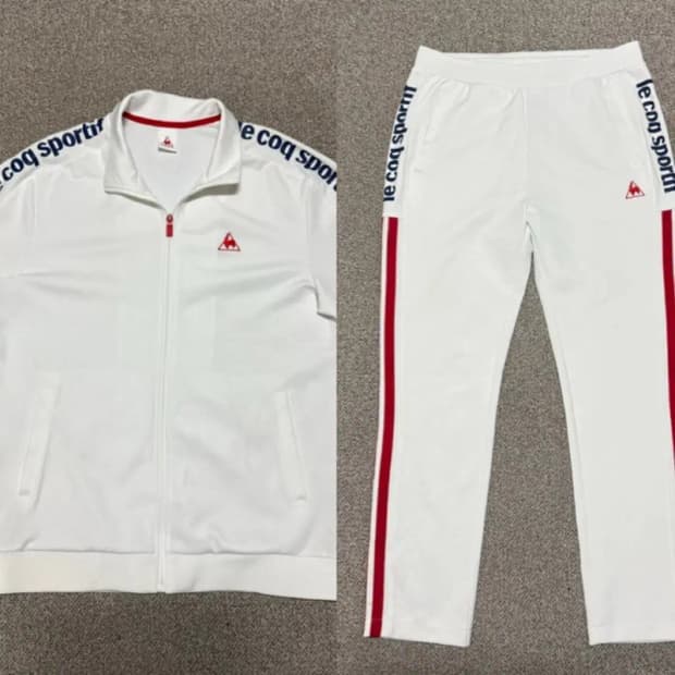 XL 르꼬끄 스포르티브 화이트 트레이닝복 세트