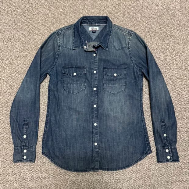 S 타미힐피거 데님 셔츠 여성