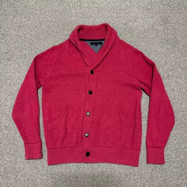 XL 타미힐피거 숄카라 가디건