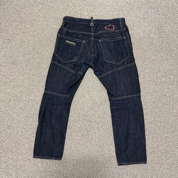 46 디스퀘어드2 앞지퍼진 바이커 데님 팬츠