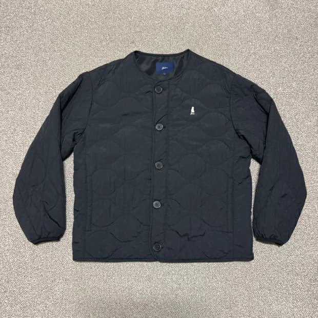 L Yale 예일 블랙 퀼팅 자켓