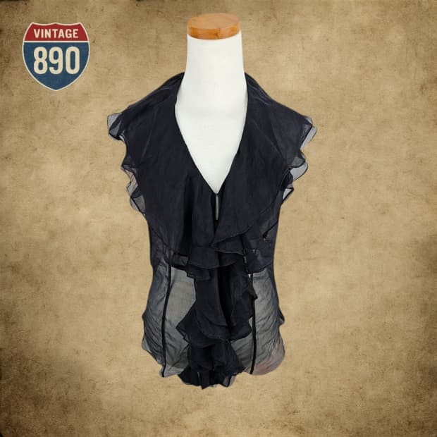 [2] Ralph Lauren 랄프로렌 실크 블라우스 조끼