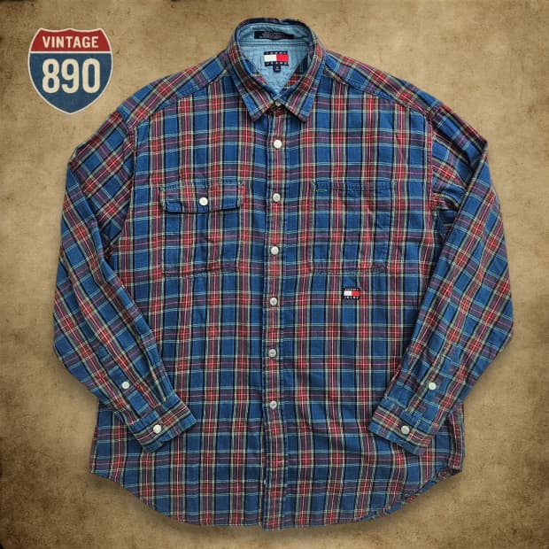 [M] 타미힐피거 올드스쿨 포켓 체크셔츠