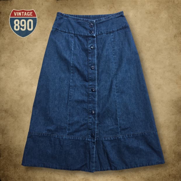 [38,26] APC 아페쎄 데님 롱스커트