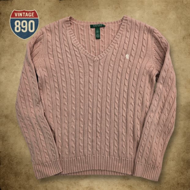 [L] LAUREN 폴로 로렌 랄프로렌 여성 꽈배기 니트