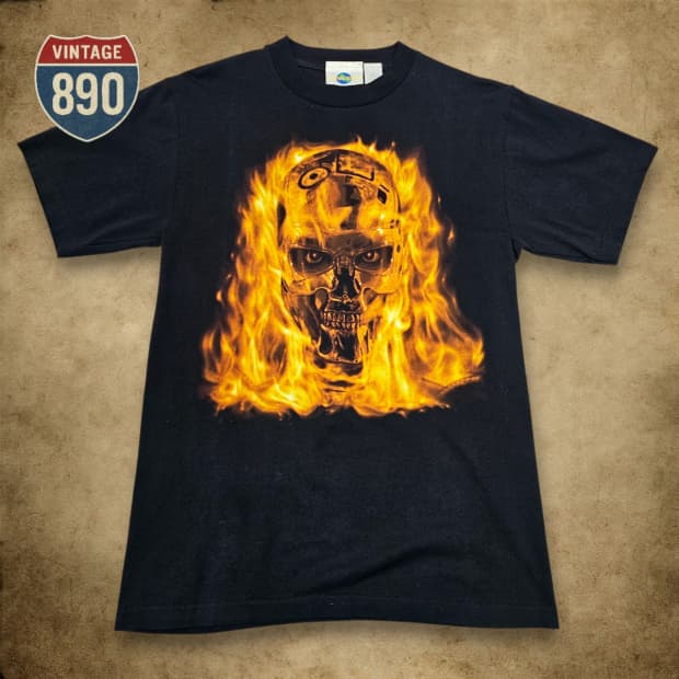 [M] UNIVERSAL 유니버설 VTG 90s 터미네이터 프로모 티셔츠