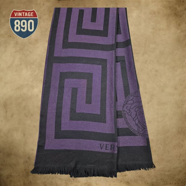 VERSACE 베르사체 메두사 패턴 울 머플러