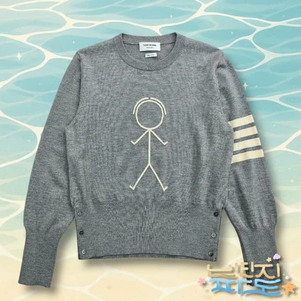 3 THOM BROWNE 톰브라운 21FW 사선완장 인트라시아 니트