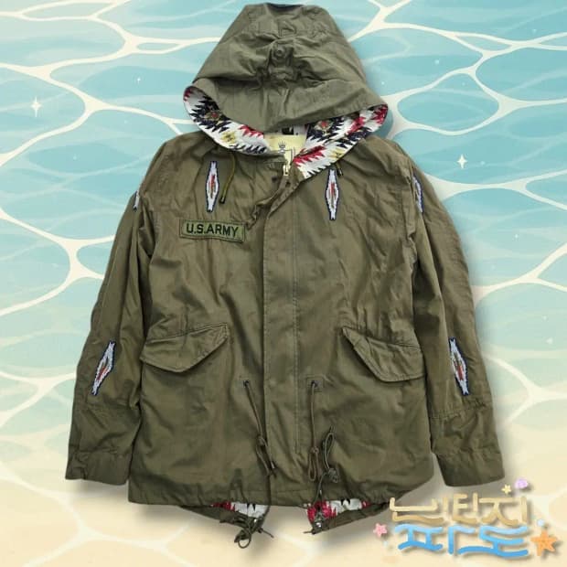 XS AS65 나바호 비즈 밀리터리 M48 피쉬테일 자켓