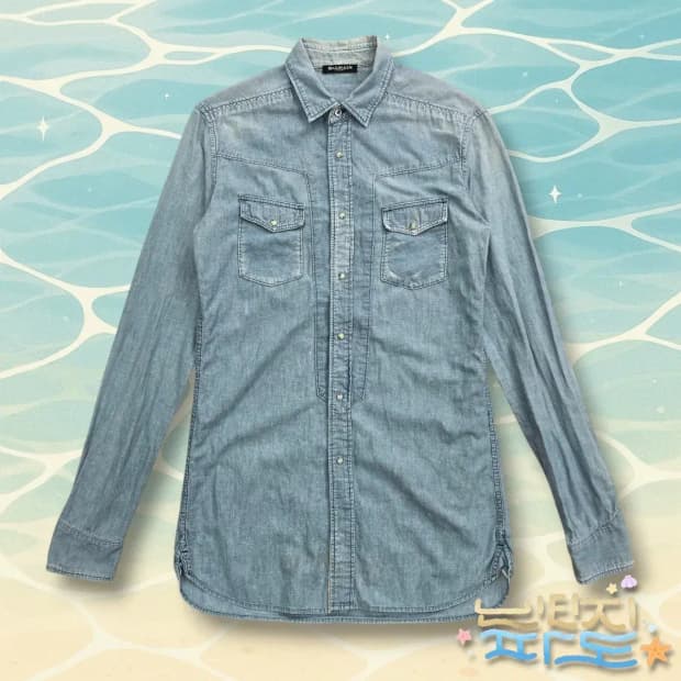 M BALMAIN 발망 11FW 데님 웨스턴 셔츠