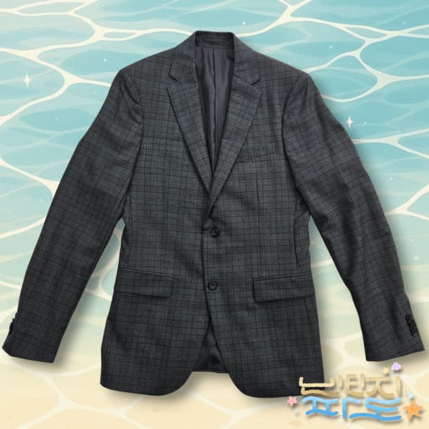 36 띠어리 체크 블레이저 자켓