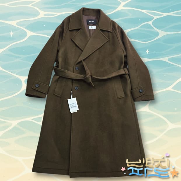 L 새제품 인사일런스 헤비 울 트렌치 코트