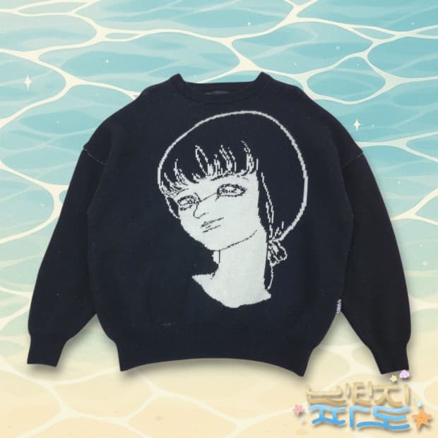 F 아조바이조 Maing Girl 울 니트 스웨터
