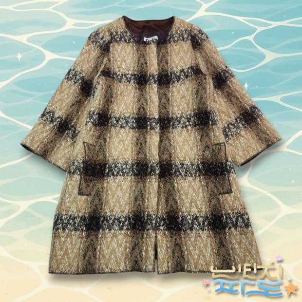 48 D&G 돌체앤가바나 울앙고라 트위드 코트