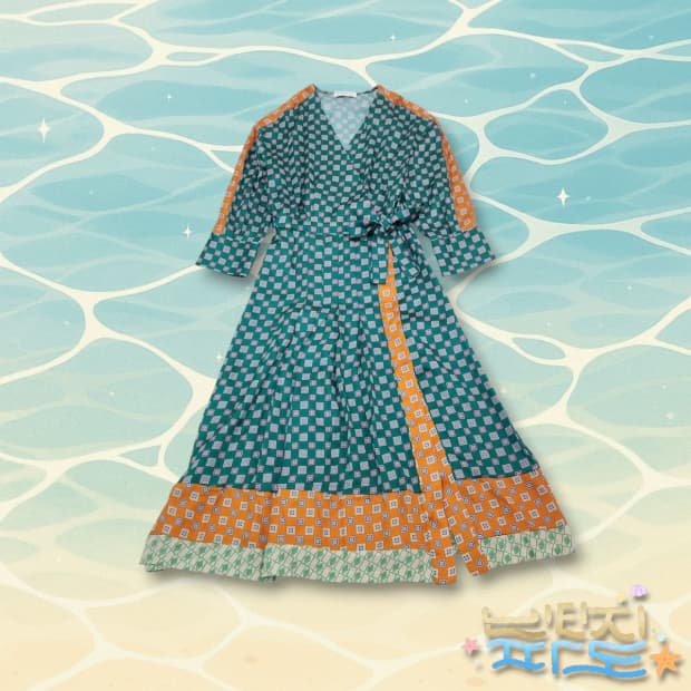 1 SANDRO 산드로 실크 맥시 롱원피스