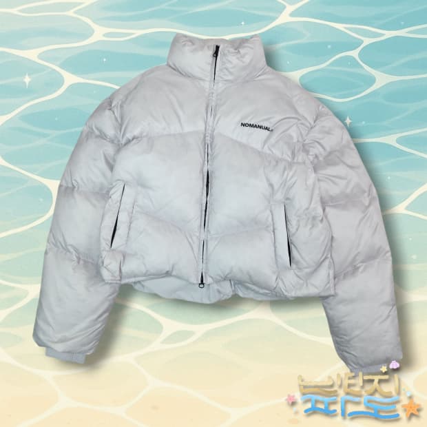 90 노매뉴얼 스카디 덕다운 숏패딩