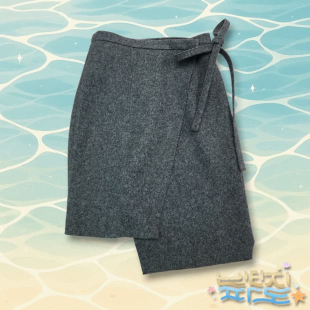 F RECTO 렉토 X 비이커 울 랩스커트