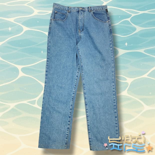 30 베르사체 스트레이트 연청 데님 팬츠