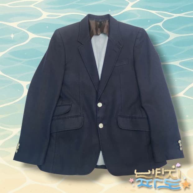 100 커스텀멜로우 개츠비 네이비 블레이저 자켓