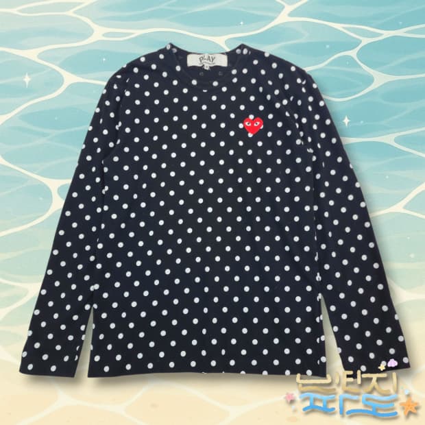 M 꼼데가르송 플레이 폴카 도트 패턴 탑