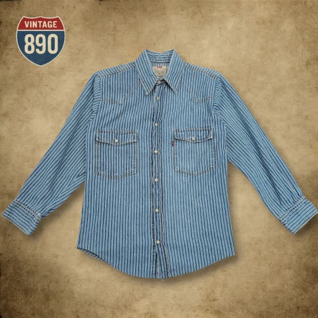 [90] Levi's 리바이스 스트라이프 웨스턴 셔츠