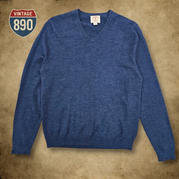 [90] 브룩스브라더스 레드플리스 브이넥 니트